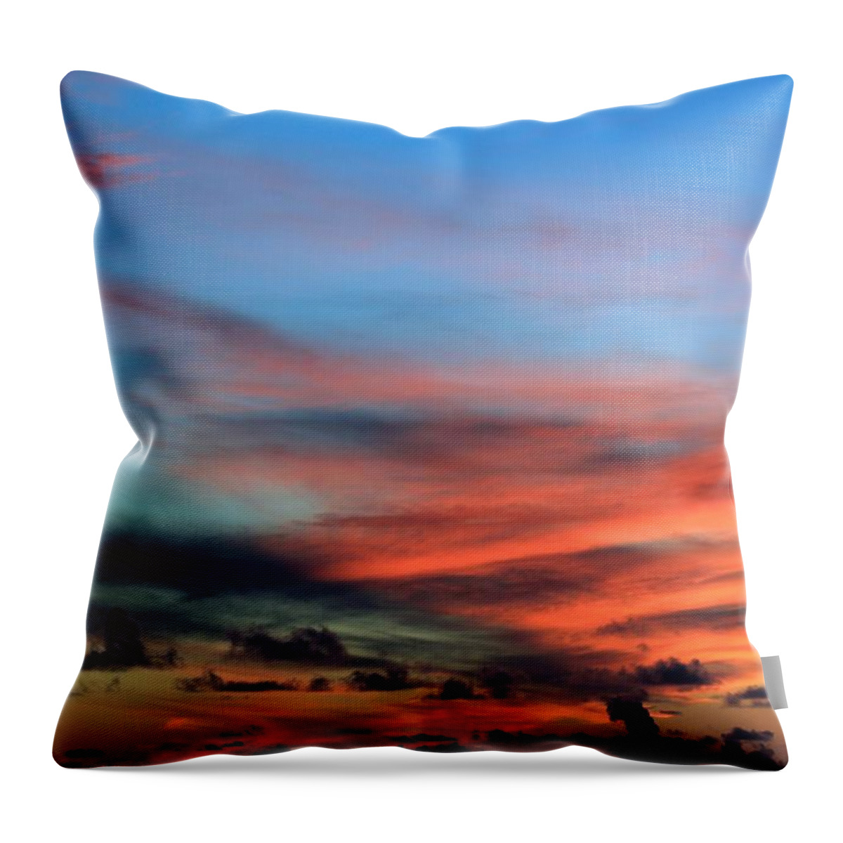 Sunset Throw Pillow featuring the photograph Painted Sky by Kimberly Reeves