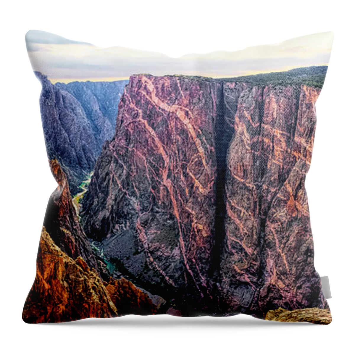 Canyon Throw Pillow featuring the photograph Painted Wall by Rick Wicker