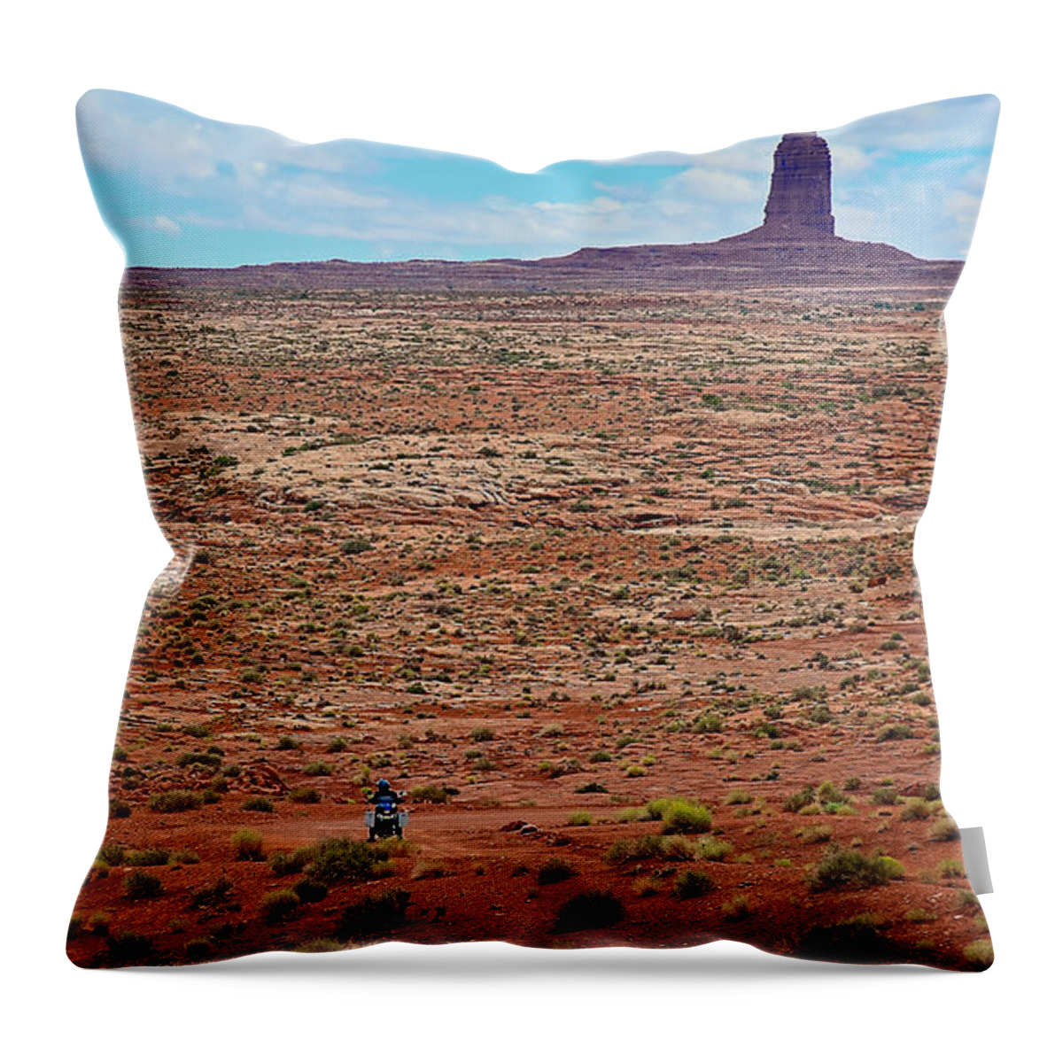 Desert Throw Pillow featuring the photograph Paiute Road by Britt Runyon