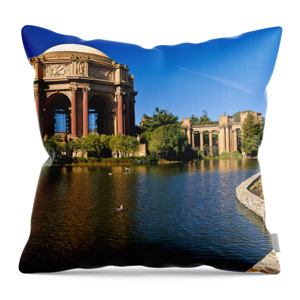Architecture Throw Pillow featuring the photograph Palace of Fine Arts by Jeff Goulden