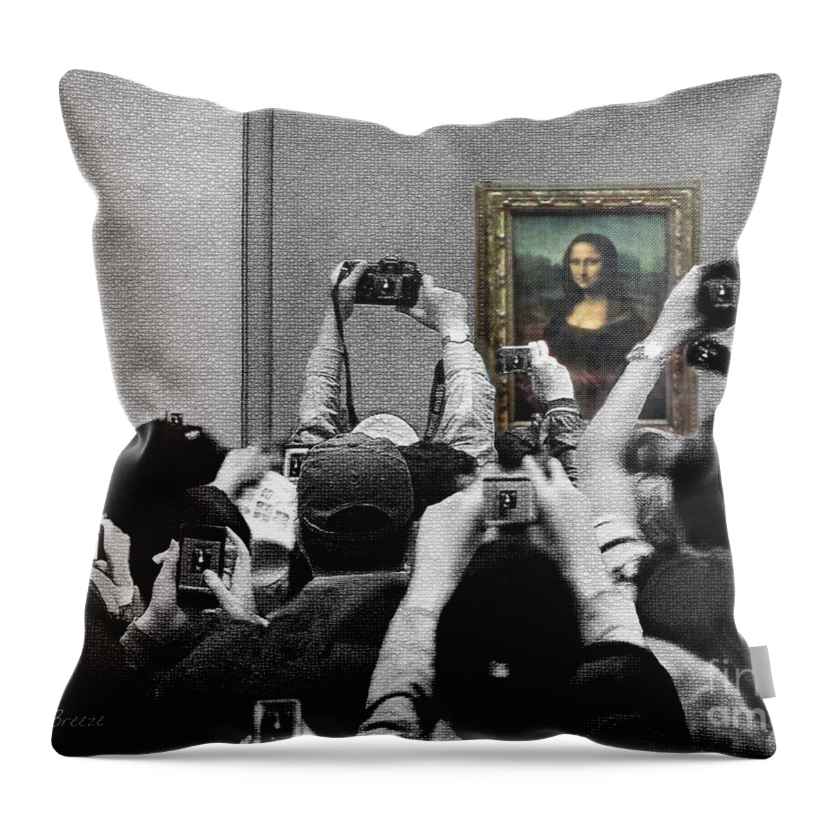 Historical Throw Pillow featuring the digital art Papararzzi Superstar by Jennie Breeze