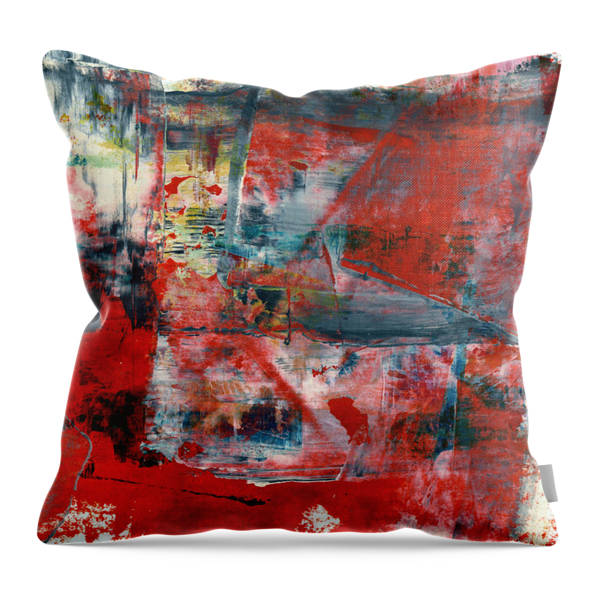 Abstract Throw Pillow featuring the painting Paper plane by Modern Abstract