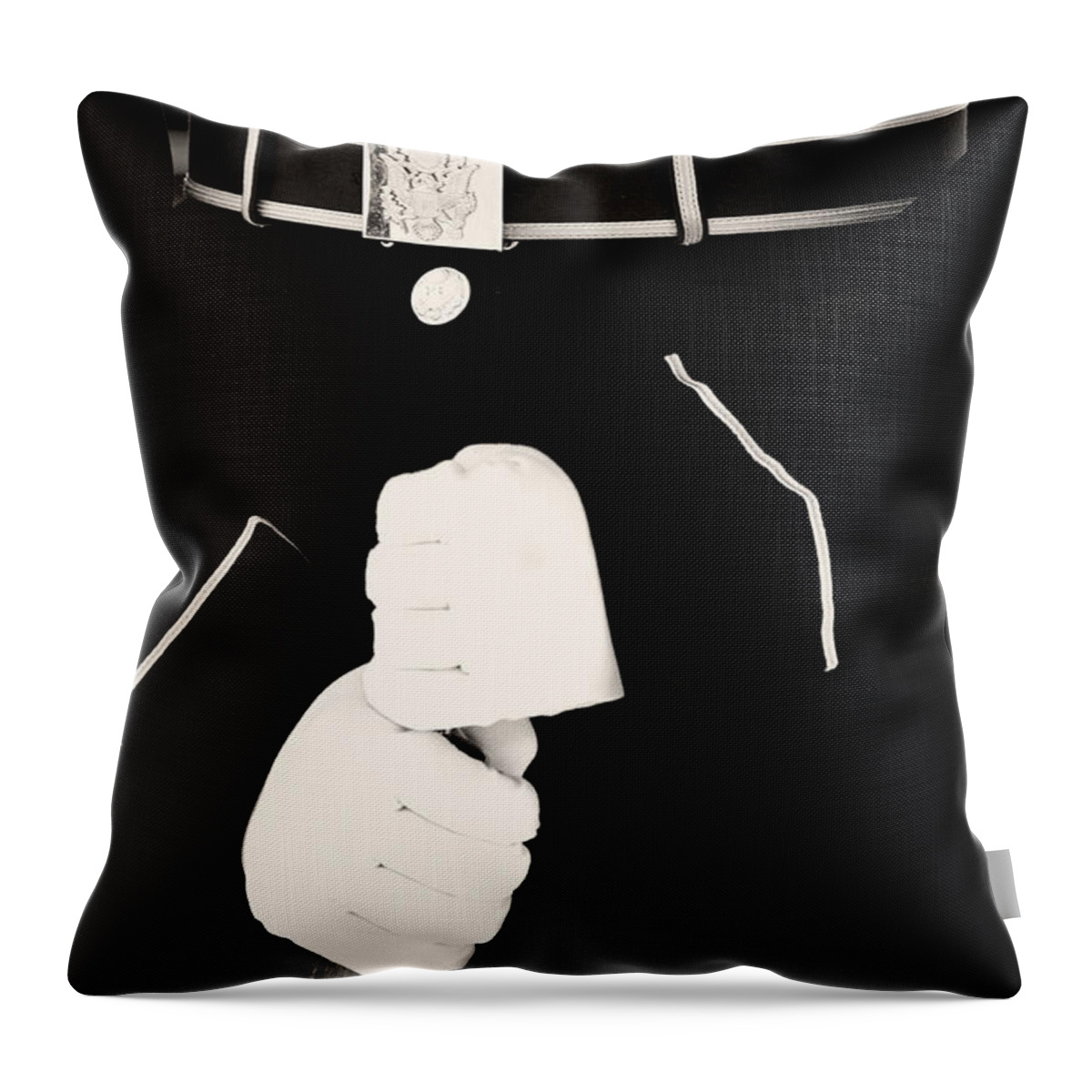 Rifle Throw Pillow featuring the photograph Parade Rest by David Kay