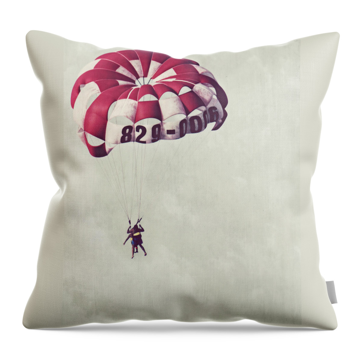 Parasailing Throw Pillow featuring the photograph Parasailing the Caribbean by Melanie Lankford Photography
