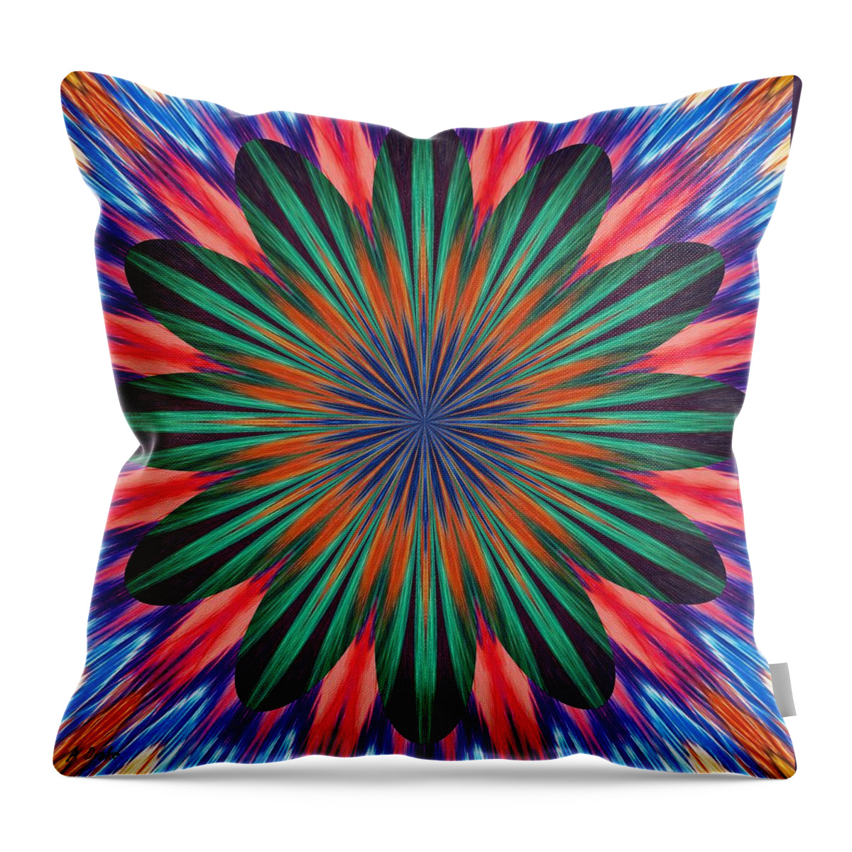 Passion Throw Pillow featuring the digital art Passion Flower On Venus by Alec Drake