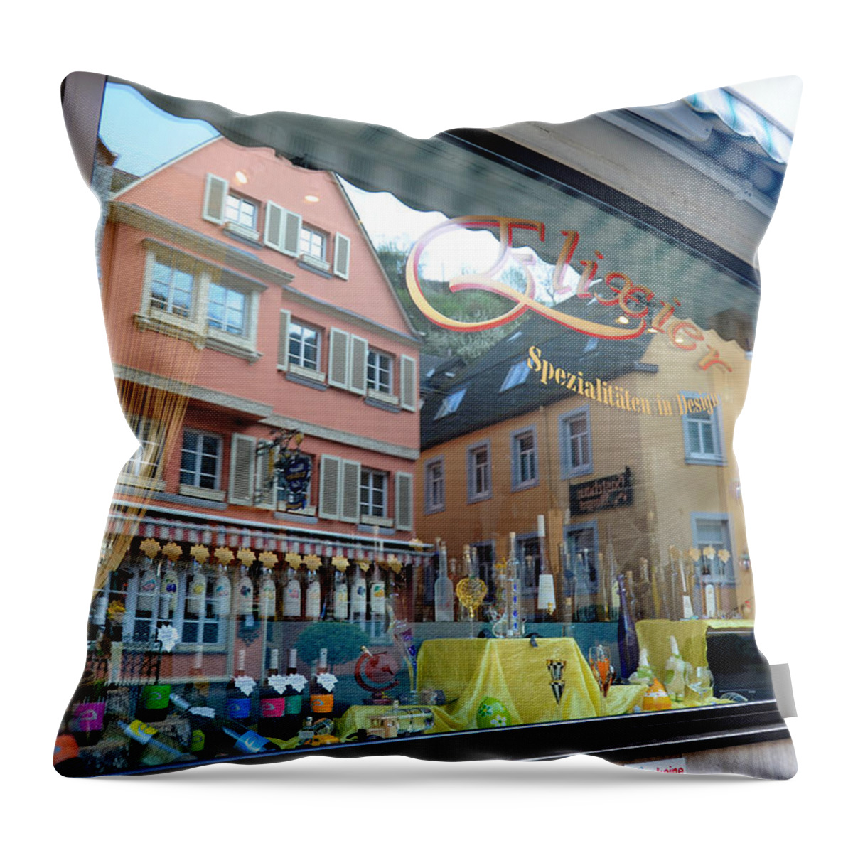 Bernkastel Throw Pillow featuring the photograph Past and Present by Richard Gehlbach