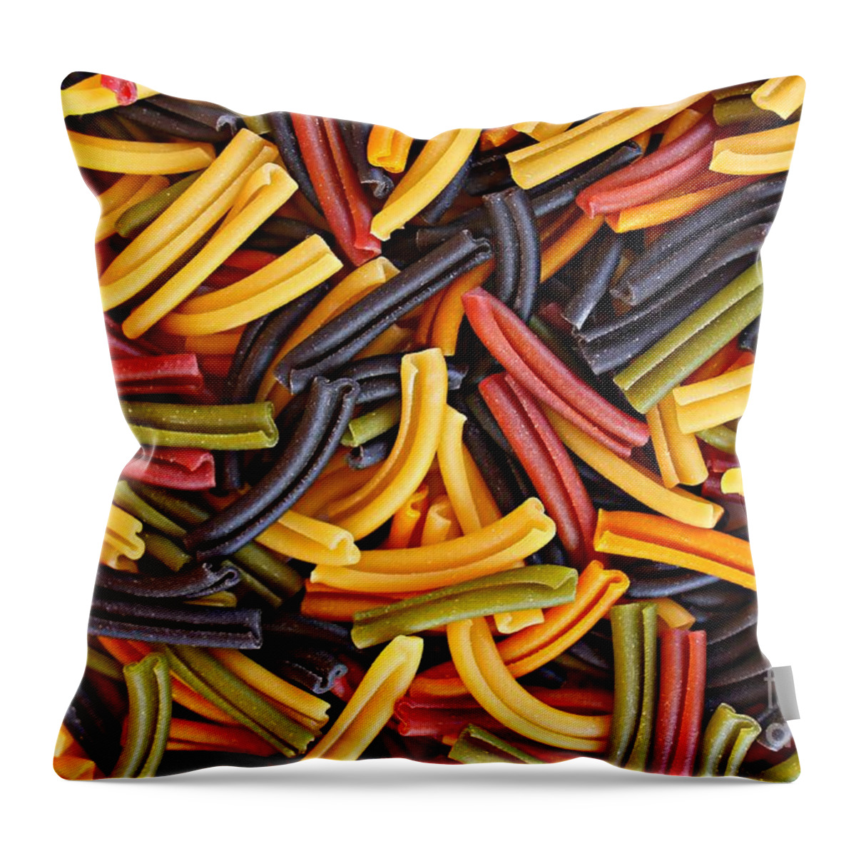 Pasta Throw Pillow featuring the photograph Pasta Lovers by Clare Bevan