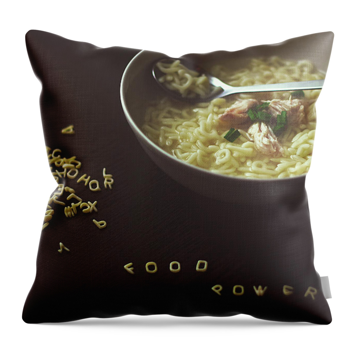 Italian Food Throw Pillow featuring the photograph Pasta Soup by Julianna V.