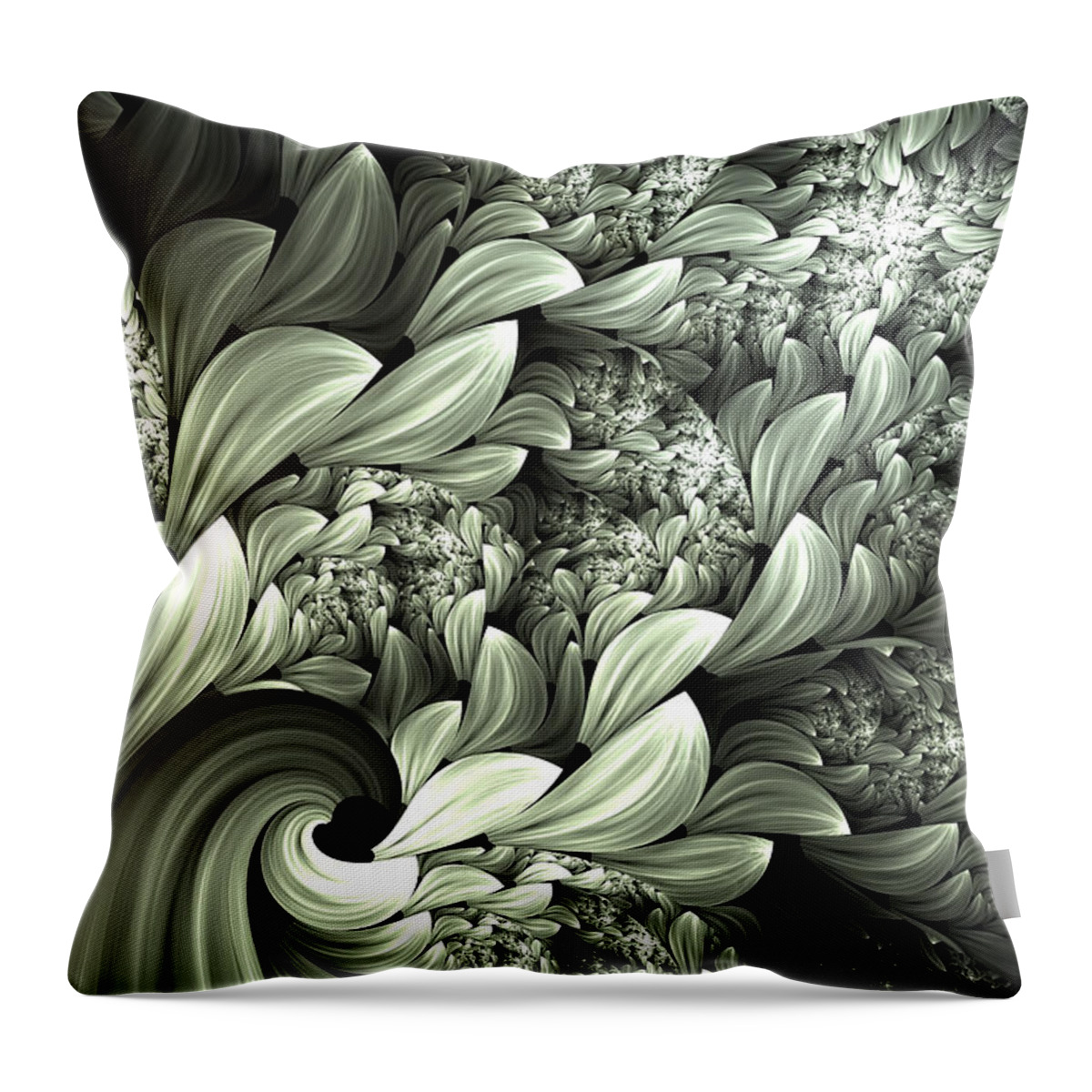 Abstract Throw Pillow featuring the digital art Pastel Garden Abstract by Georgiana Romanovna
