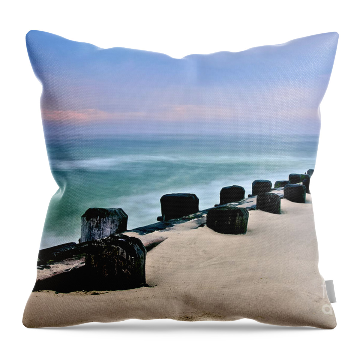 Lbi Throw Pillow featuring the photograph Pastel Waters by Mark Miller