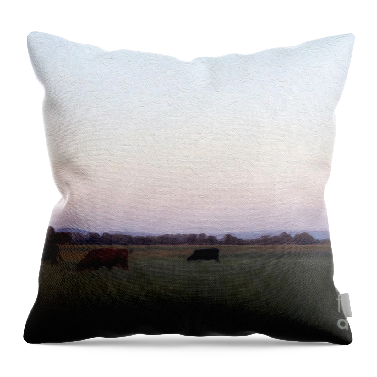 Cattle Throw Pillow featuring the photograph The Kittitas Valley II by Susan Parish