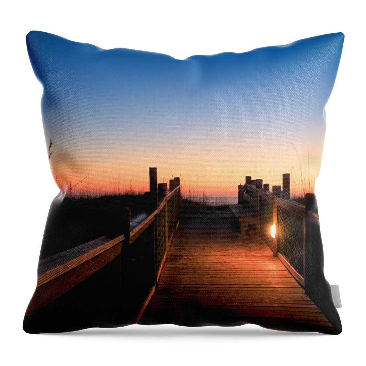 Daybreak Throw Pillow featuring the photograph Path To A New Day by Kathleen Scanlan