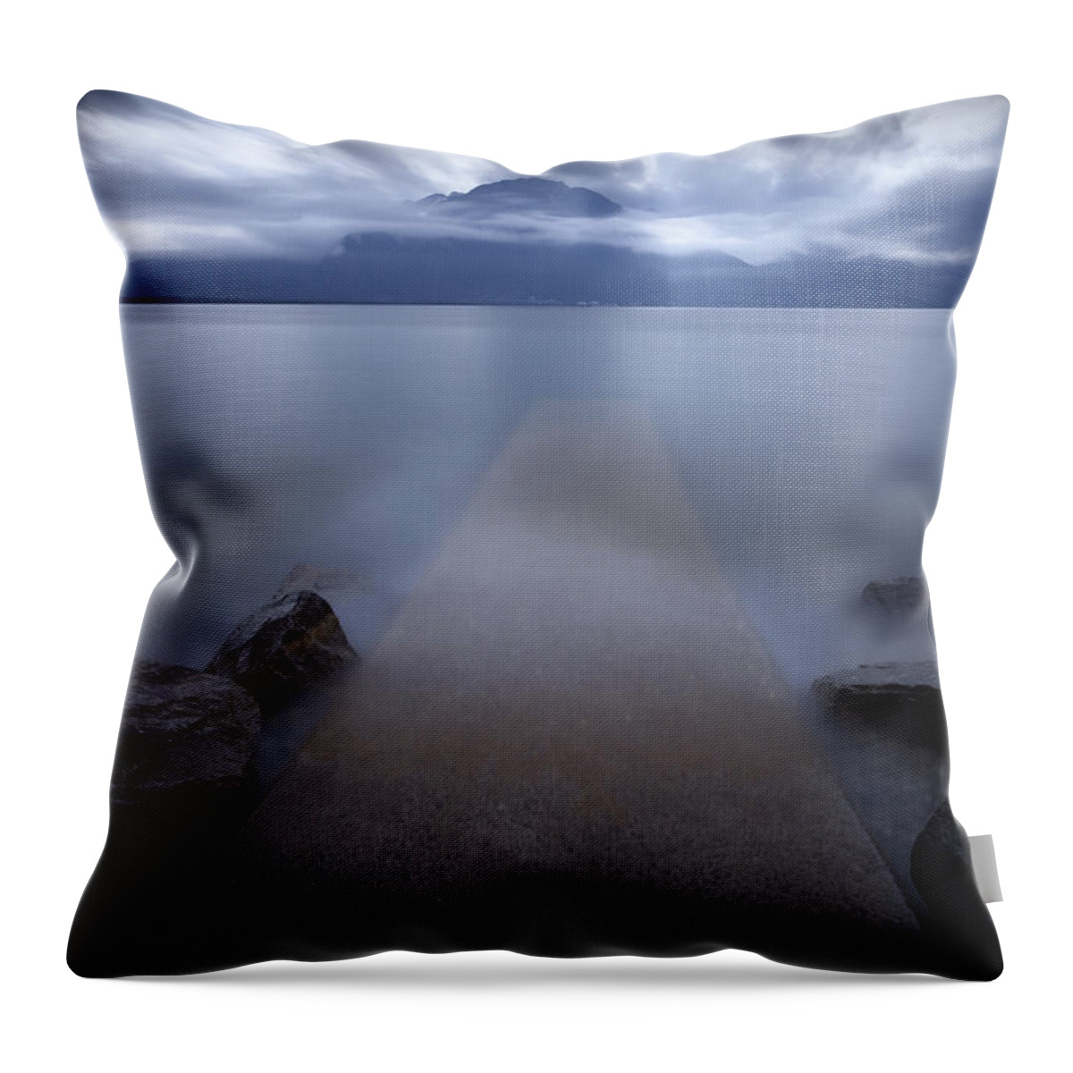 Landscape Throw Pillow featuring the photograph Path to Nowhere by Dominique Dubied