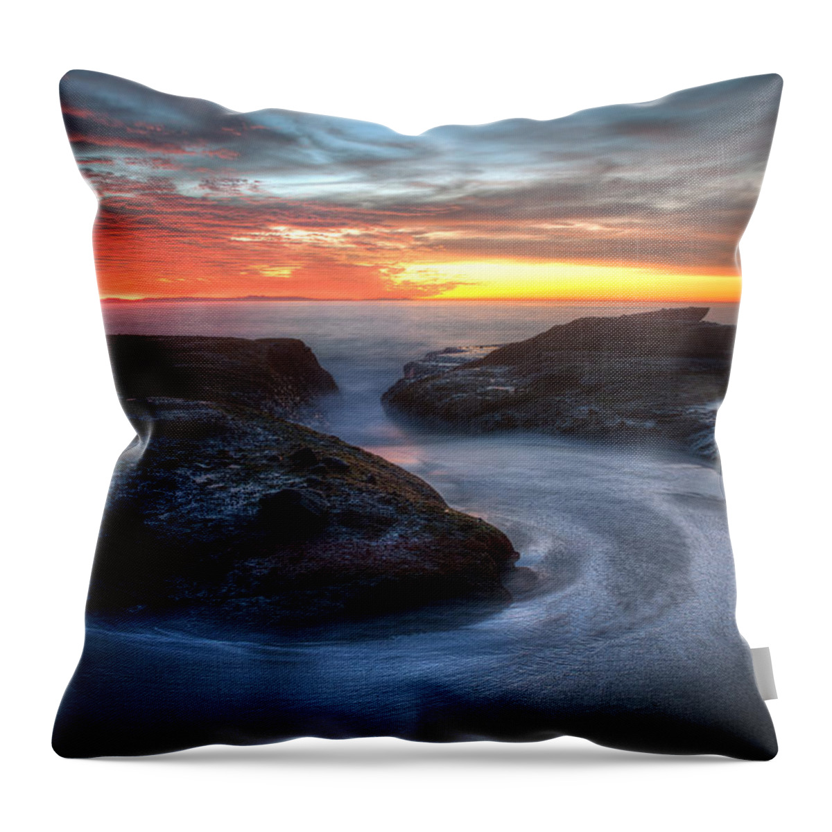 Laguna Beach Throw Pillow featuring the photograph Path to the Sea by Cliff Wassmann
