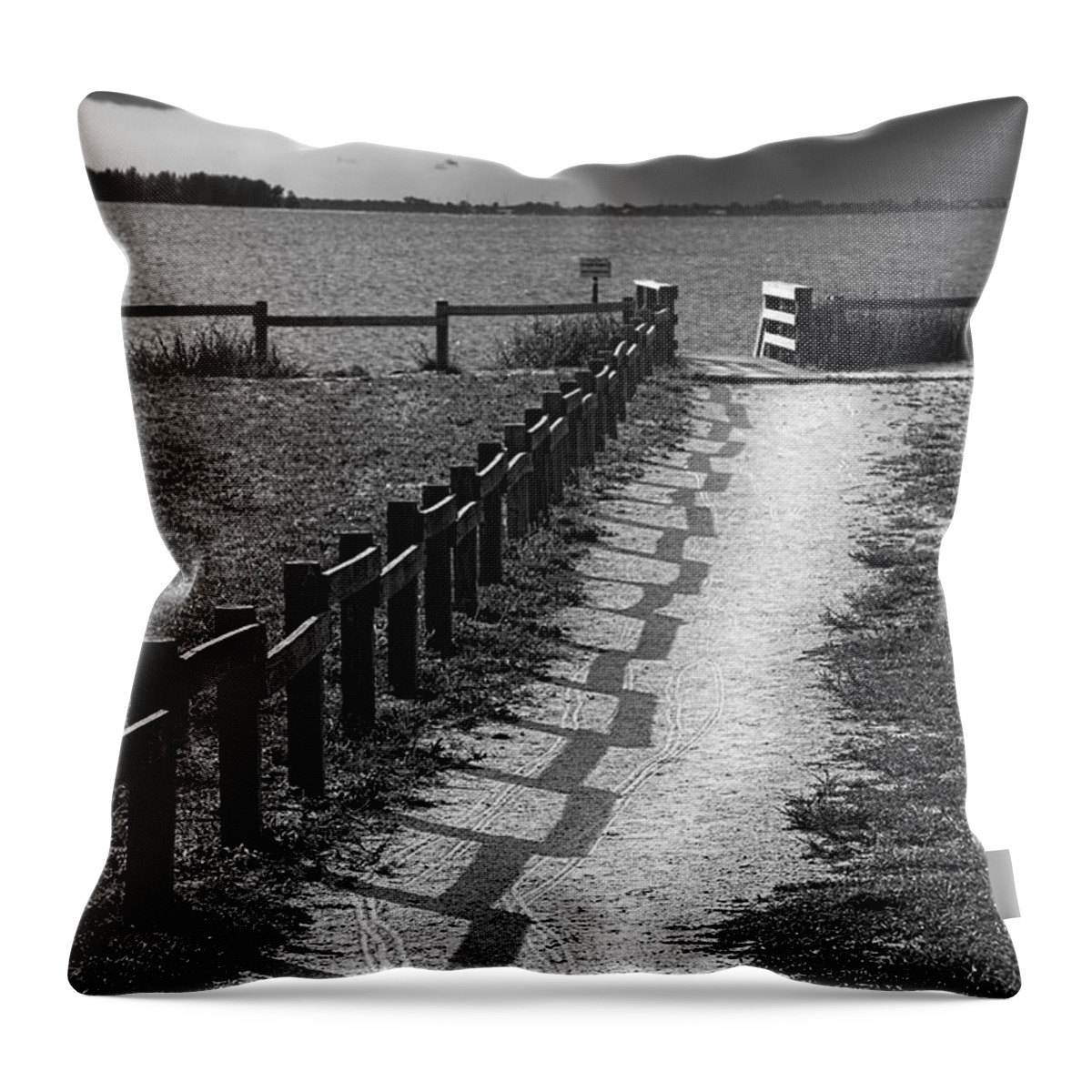 Apollo Beach Throw Pillow featuring the photograph Pathway to the Beach by Marvin Spates