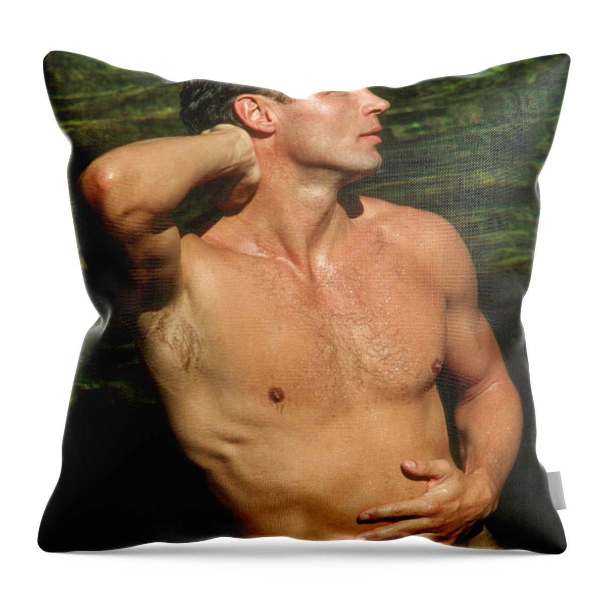 Male Throw Pillow featuring the photograph Patrick D. 5 by Andy Shomock