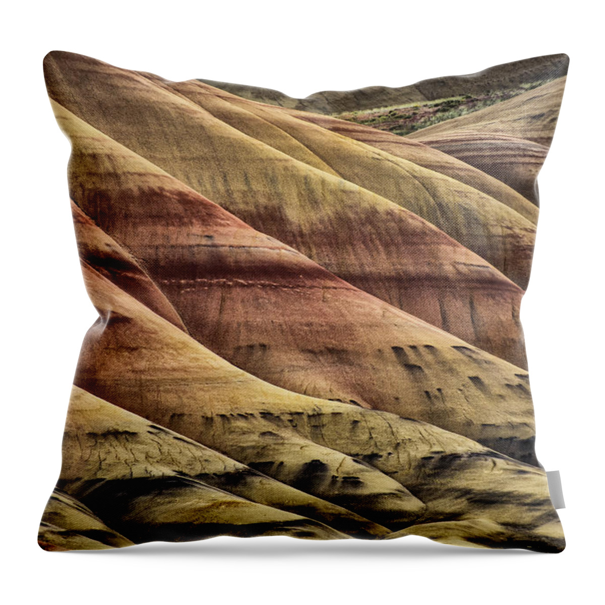 Hills Throw Pillow featuring the photograph Patterns by Erika Fawcett