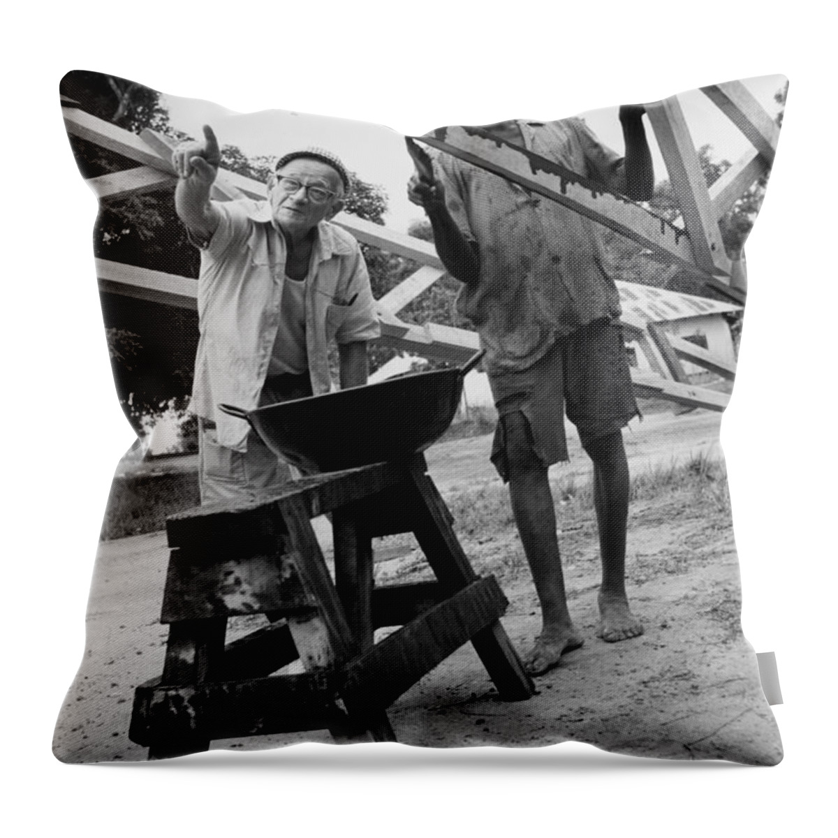 1965 Throw Pillow featuring the photograph Peace Corps Sierra Leone by Granger