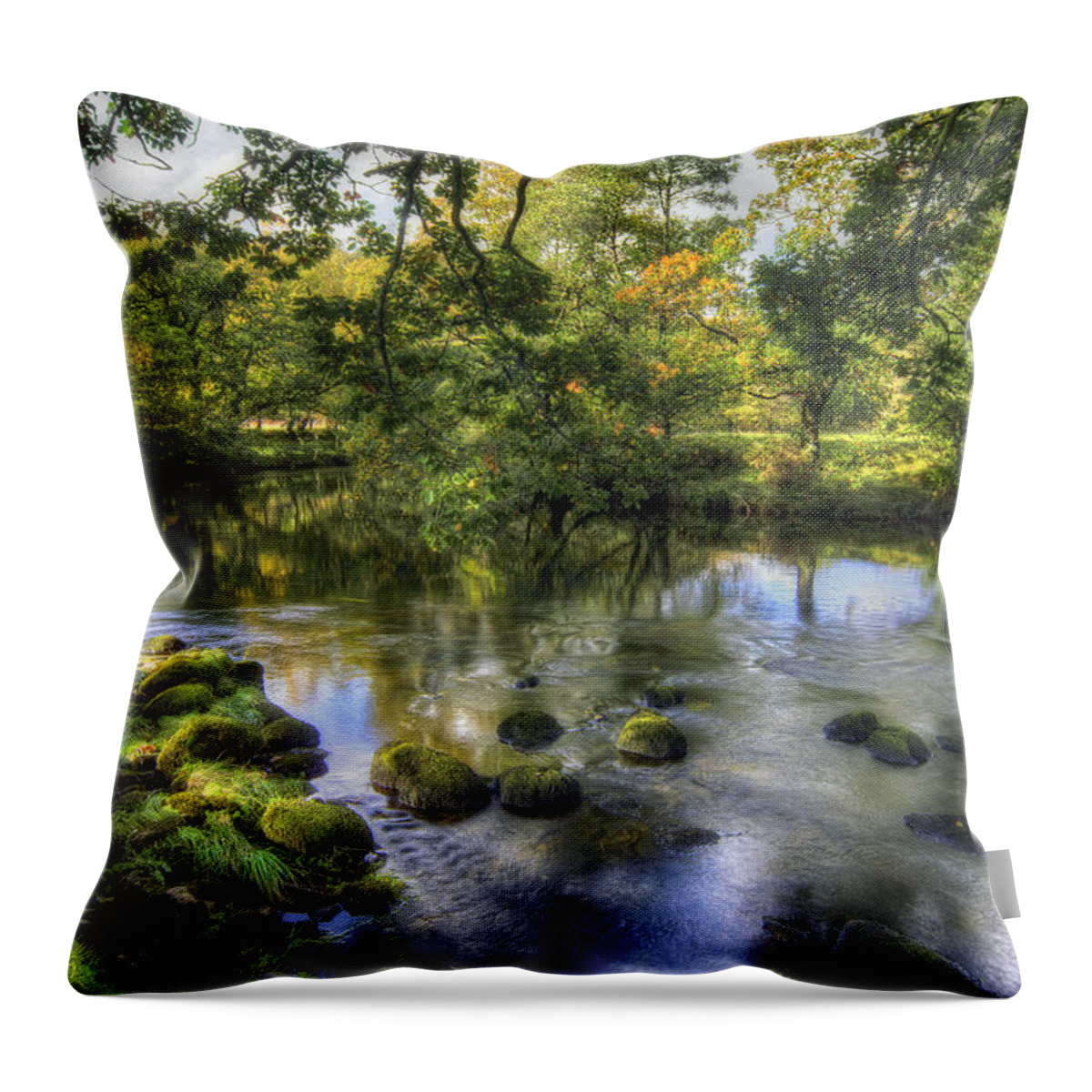 River Throw Pillow featuring the photograph Peaceful River by Ian Mitchell
