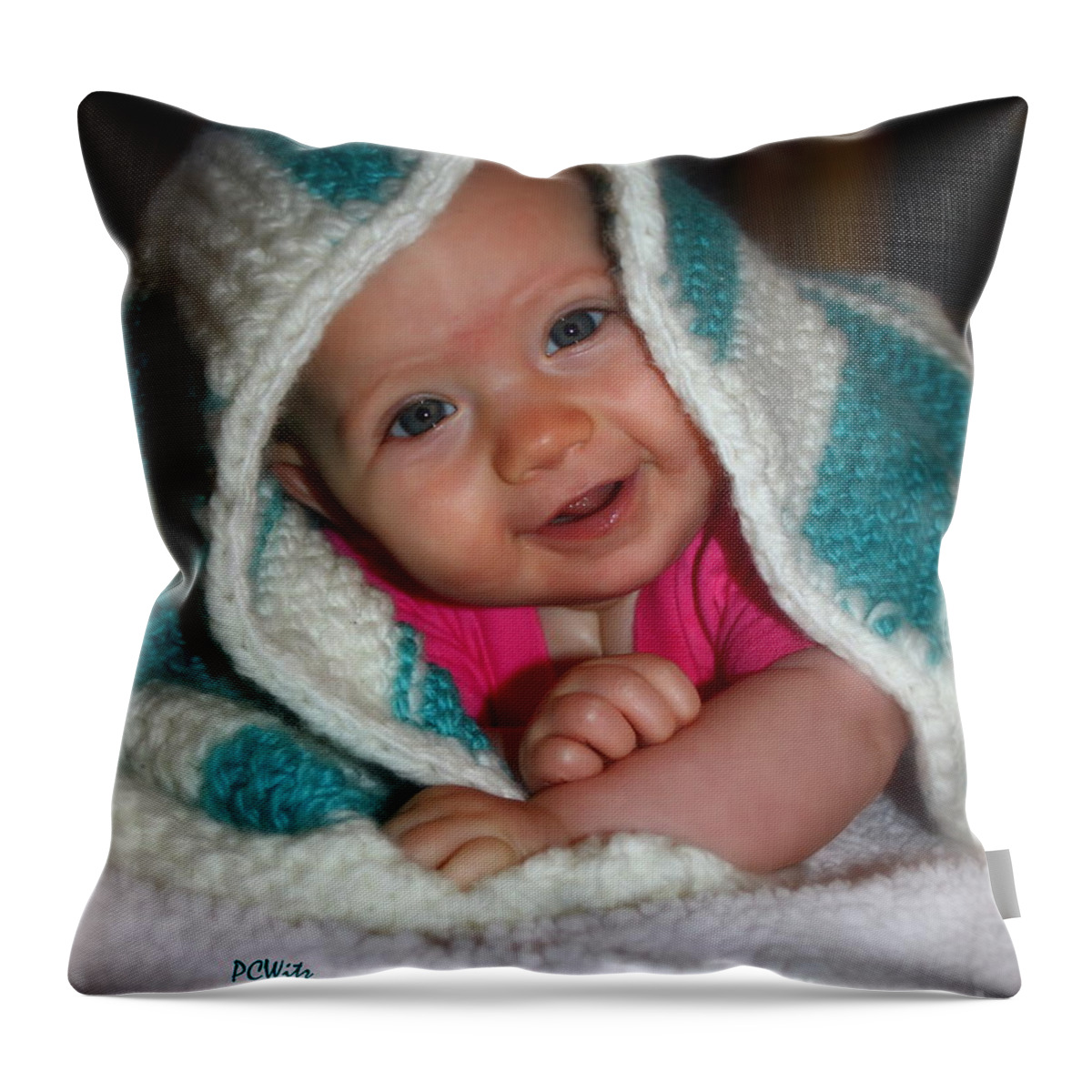 Peek-a-boo Throw Pillow featuring the photograph Peek-a-Boo by Patrick Witz