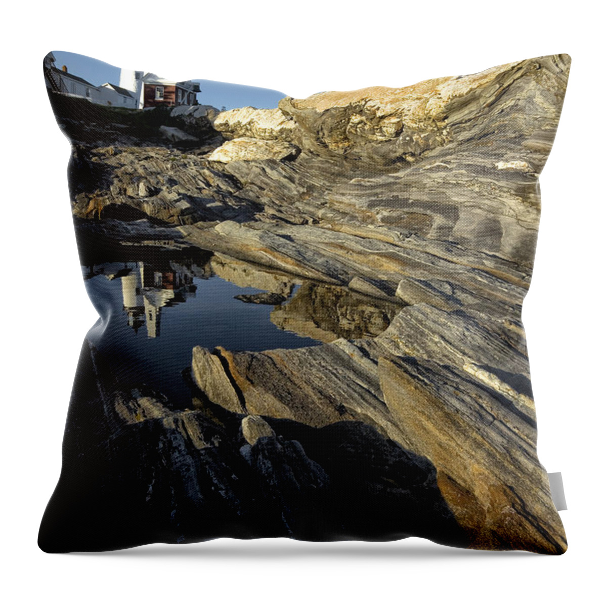 Maine Throw Pillow featuring the photograph Pemaquid Light by Diana Powell