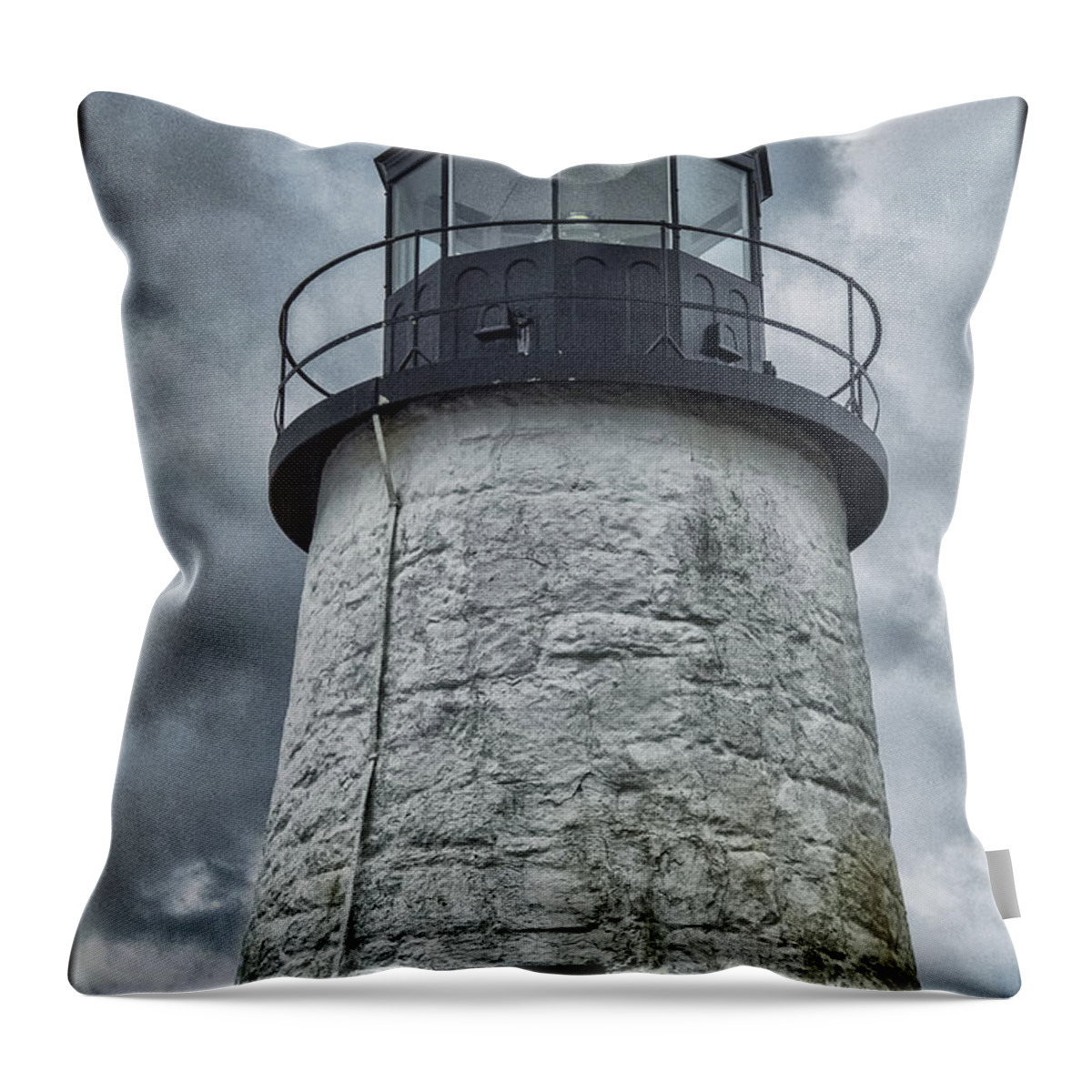Lighthouse Throw Pillow featuring the photograph Pemaquid Point Light by Erika Fawcett