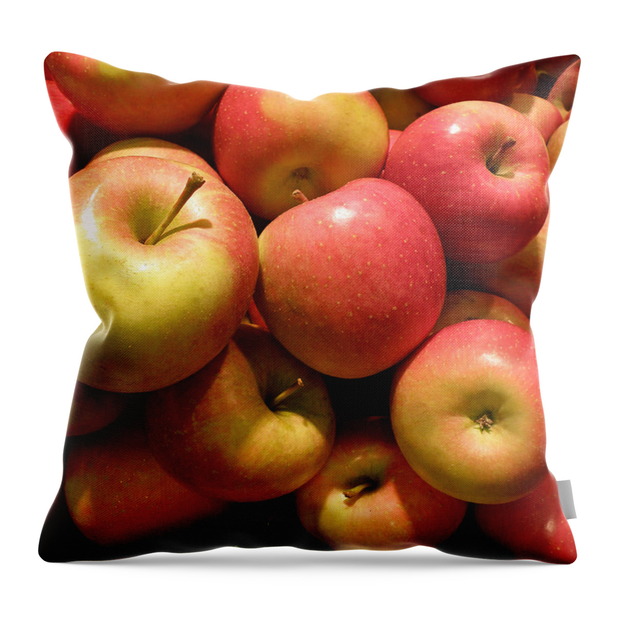 Apples Throw Pillow featuring the photograph Pennsylvania Apples by Jean Hall