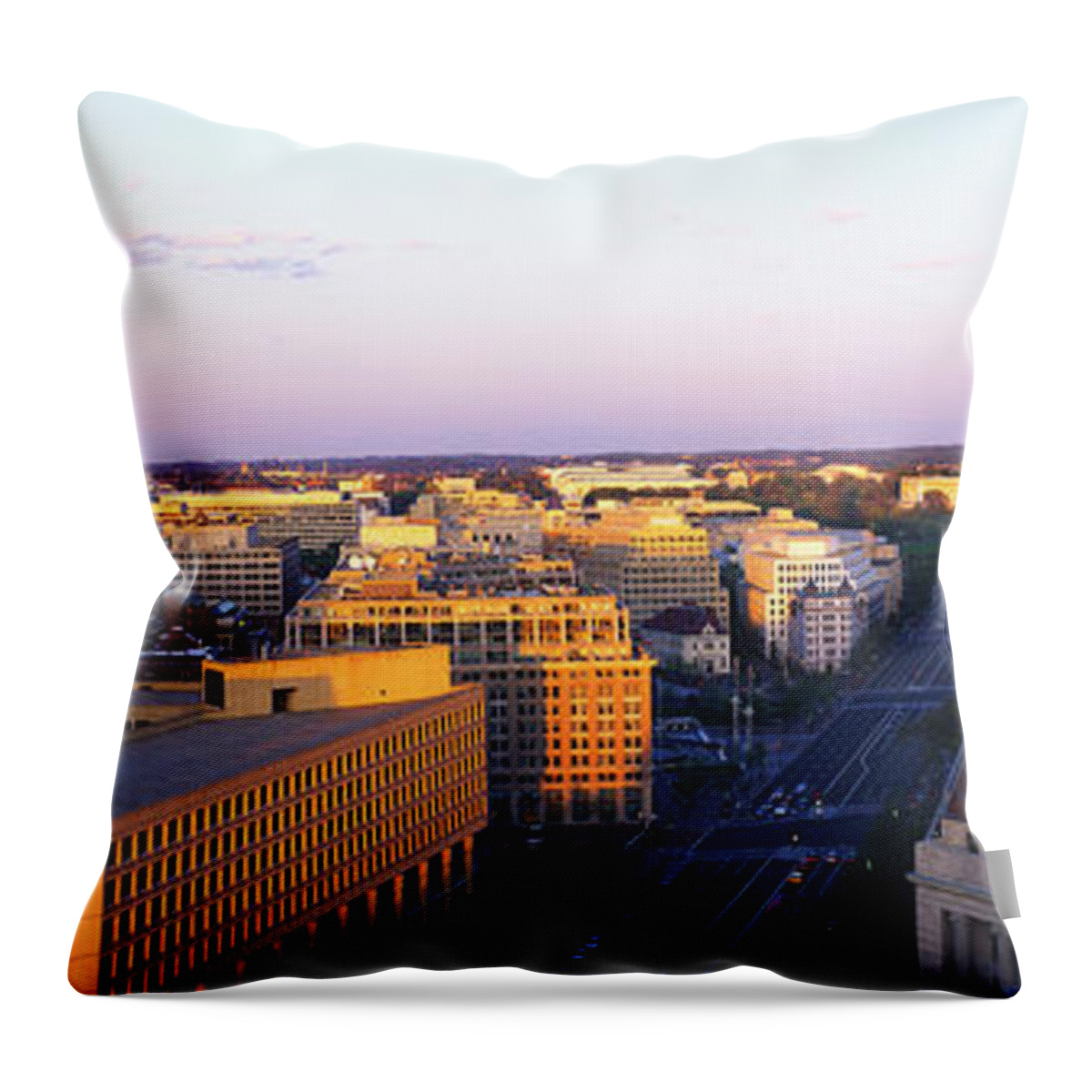 Photography Throw Pillow featuring the photograph Pennsylvania Ave Washington Dc by Panoramic Images