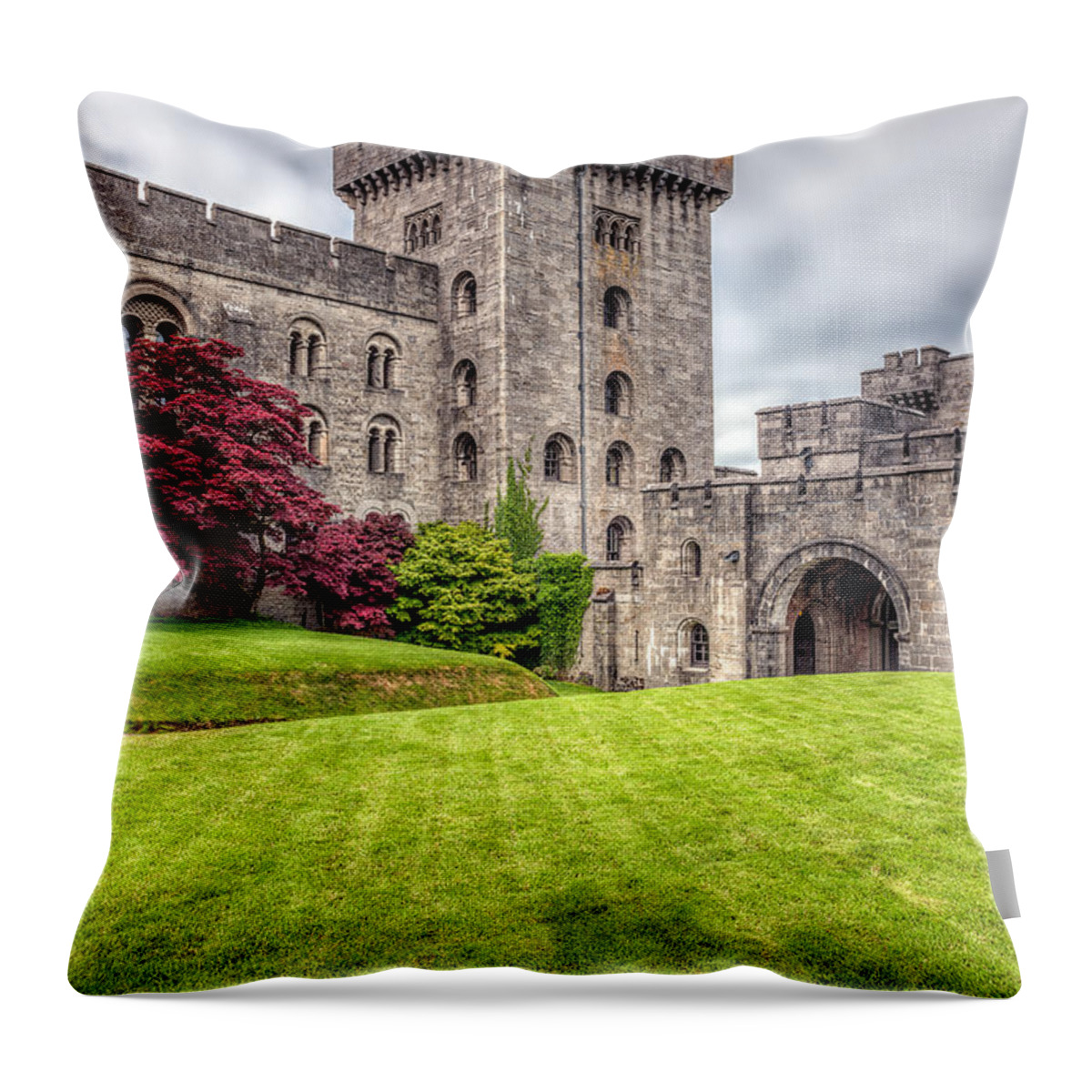 Arch Throw Pillow featuring the photograph Castle Grounds by Adrian Evans