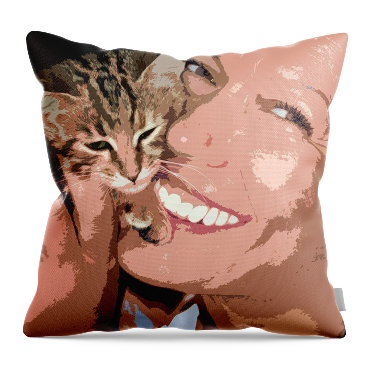 Affection Throw Pillow featuring the photograph Perfect Smile by Stelios Kleanthous