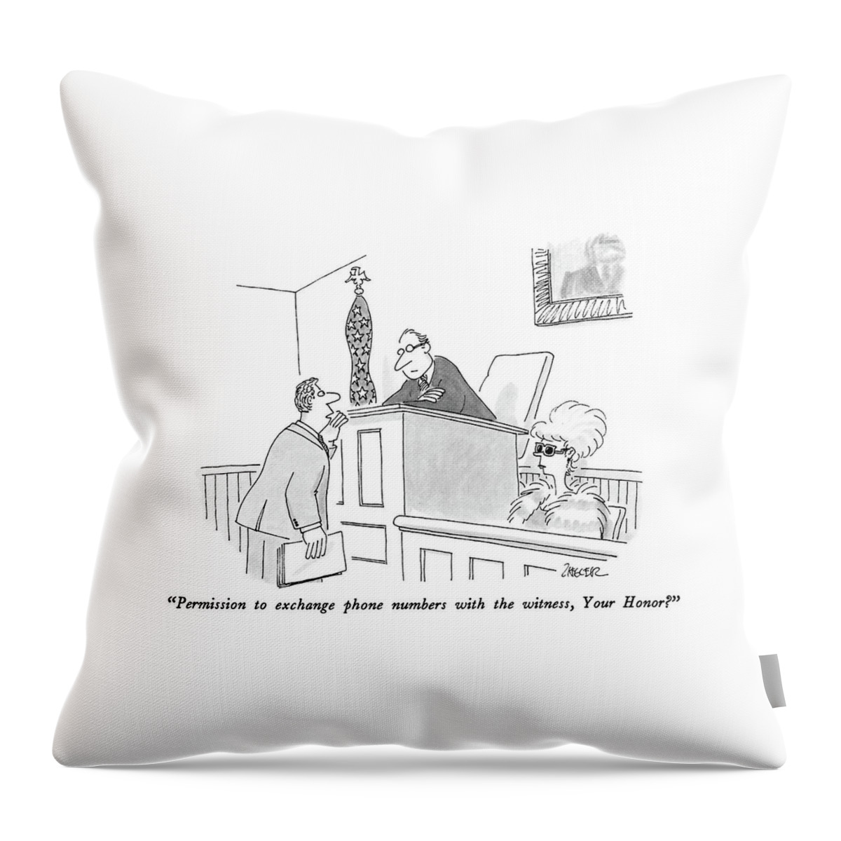 Permission To Exchange Phone Numbers Throw Pillow