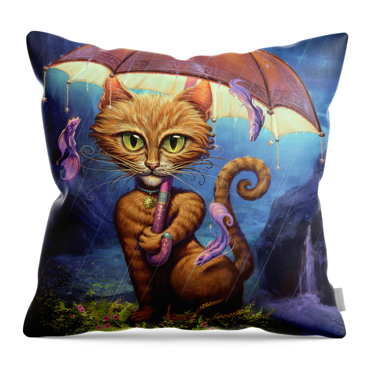 Jeff Haynie Throw Pillow featuring the painting Personal Sunshine by Jeff Haynie