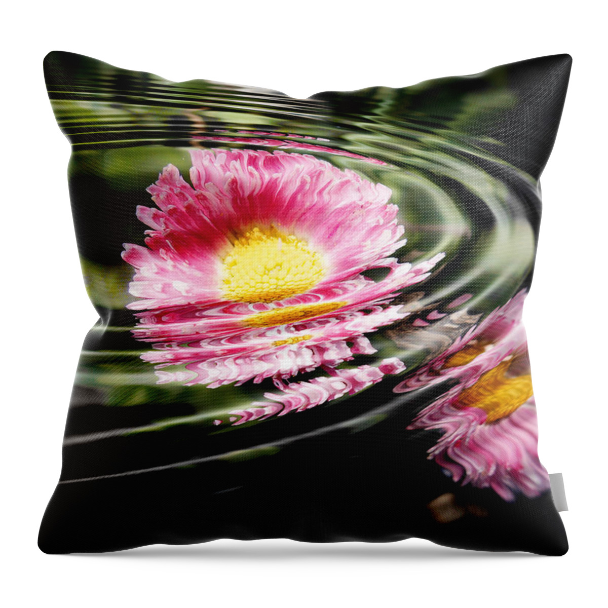 Petal Throw Pillow featuring the photograph Petal Ripple by Zinvolle Art