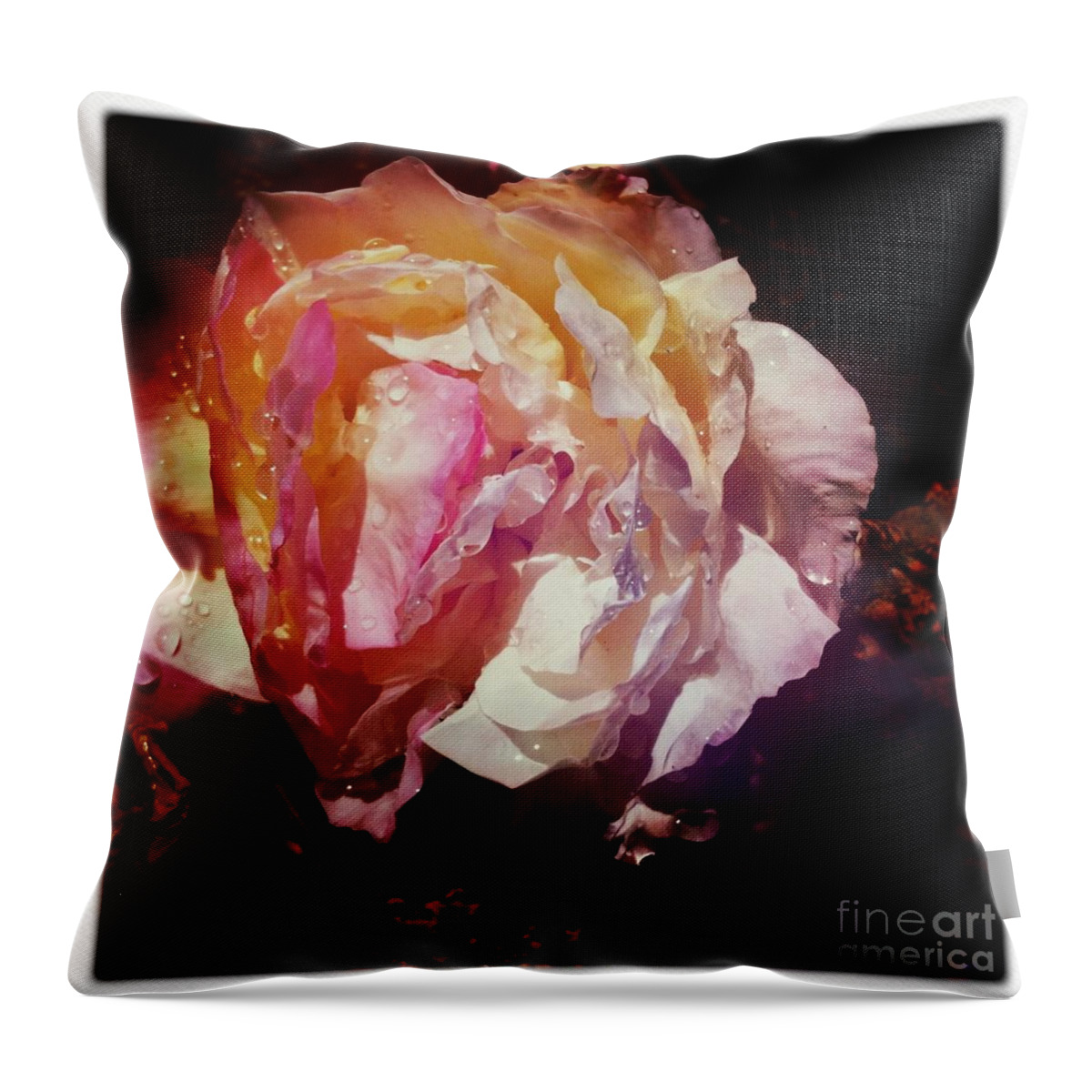 Raindrops Throw Pillow featuring the photograph Petals by Denise Railey