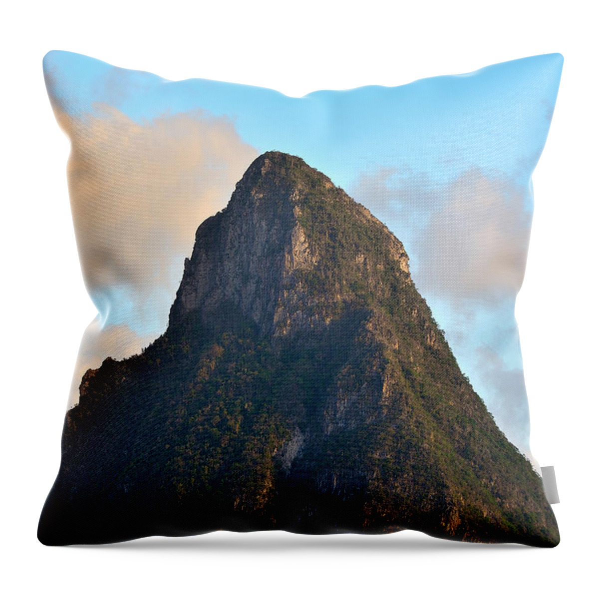 saint Lucia Throw Pillow featuring the photograph Petit Piton - Saint Lucia by Brendan Reals