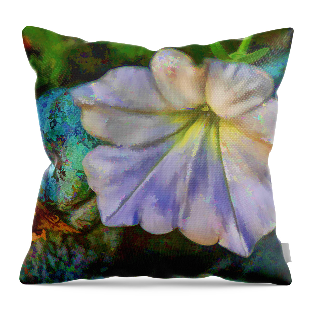 Petunia Throw Pillow featuring the photograph Petunia by Bonnie Willis