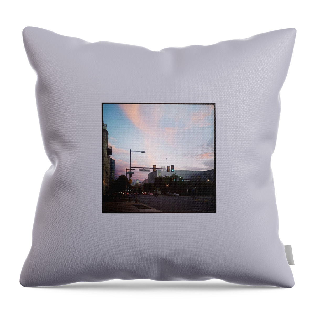 Philly Throw Pillow featuring the photograph Philly Sunset by Kacie Kemmerer