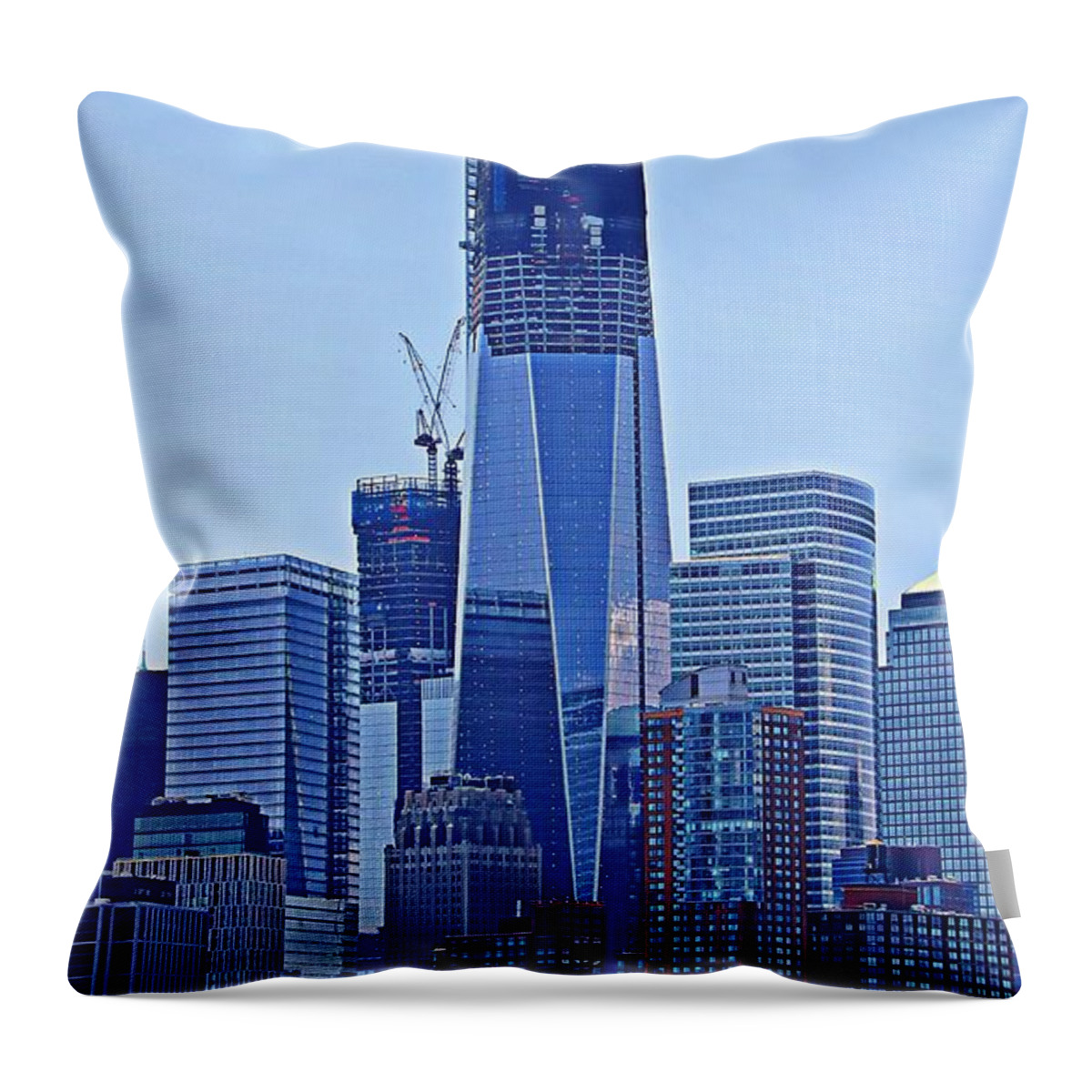 Freedom Tower Throw Pillow featuring the photograph Phoenix Rising by Lilliana Mendez