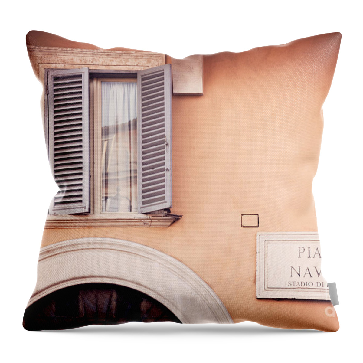 Piazza Throw Pillow featuring the photograph Piazza Navona by Matteo Colombo