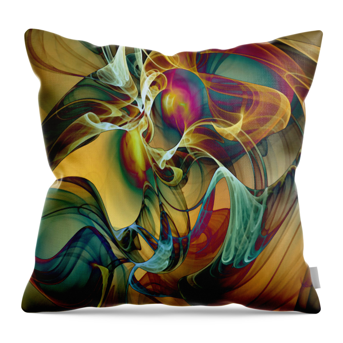 Wind Throw Pillow featuring the digital art Picked up by the Wind by Klara Acel