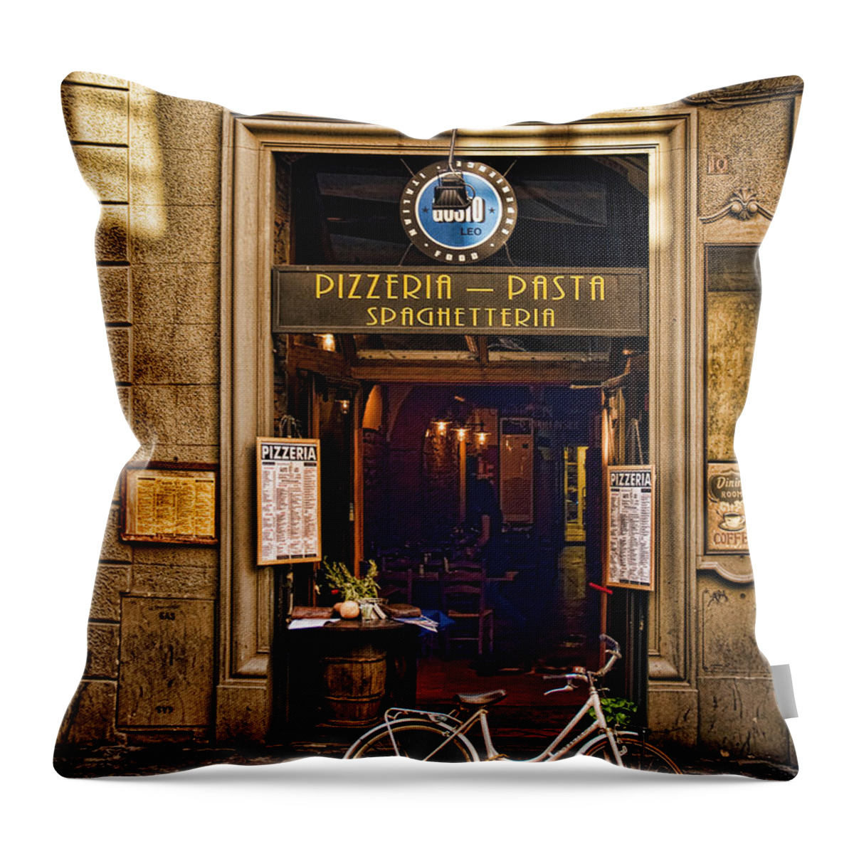 Florence Throw Pillow featuring the photograph Pickup or Delivery by Mick Burkey