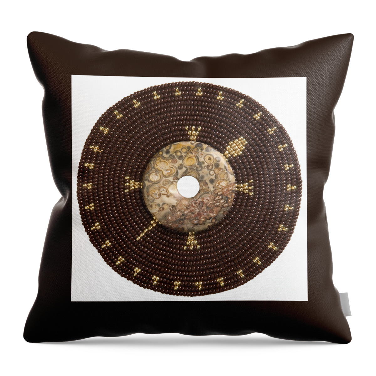 Glass Beads Throw Pillow featuring the digital art Picture Jasper by Douglas Limon