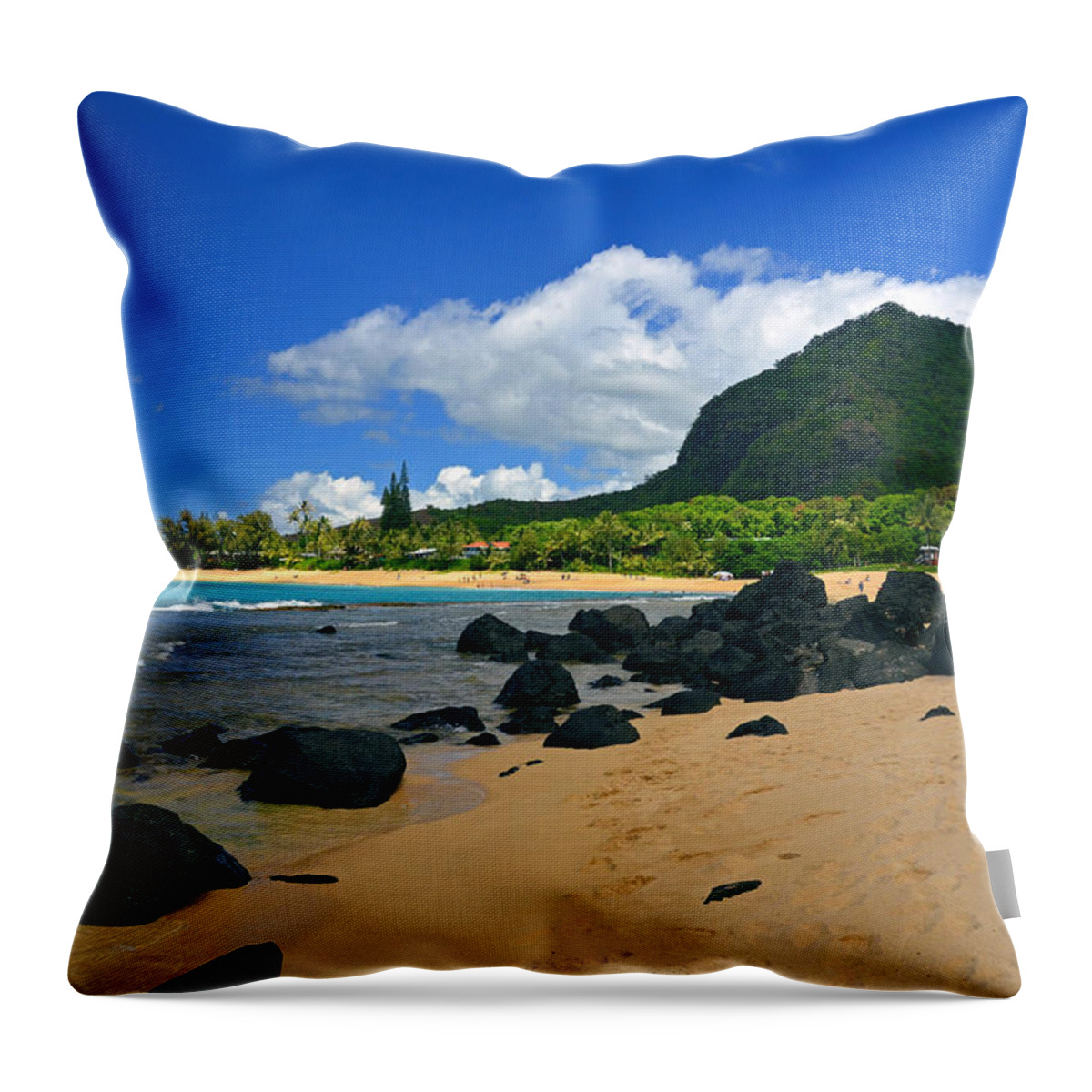 Hawaii Throw Pillow featuring the photograph Picture Perfect Haena Beach by Marie Hicks