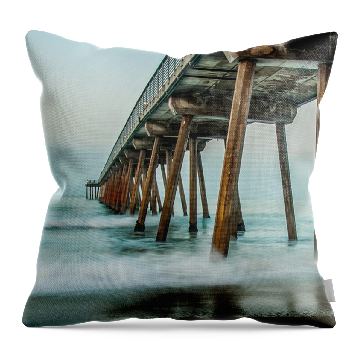 Pier Throw Pillow featuring the photograph Pier by Bill Carson Photography