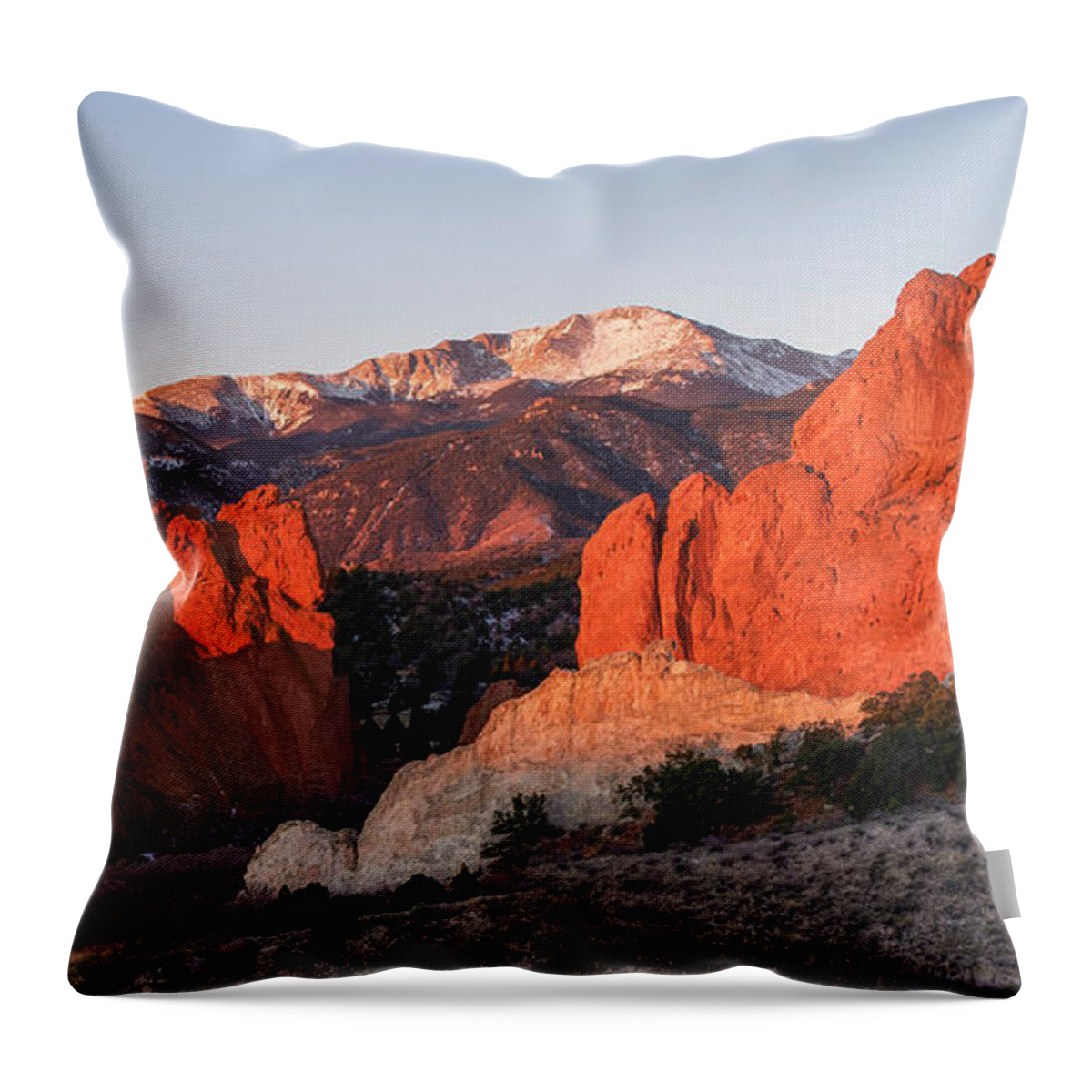 Garden Throw Pillow featuring the photograph Pikes Peak 2 by Aaron Spong