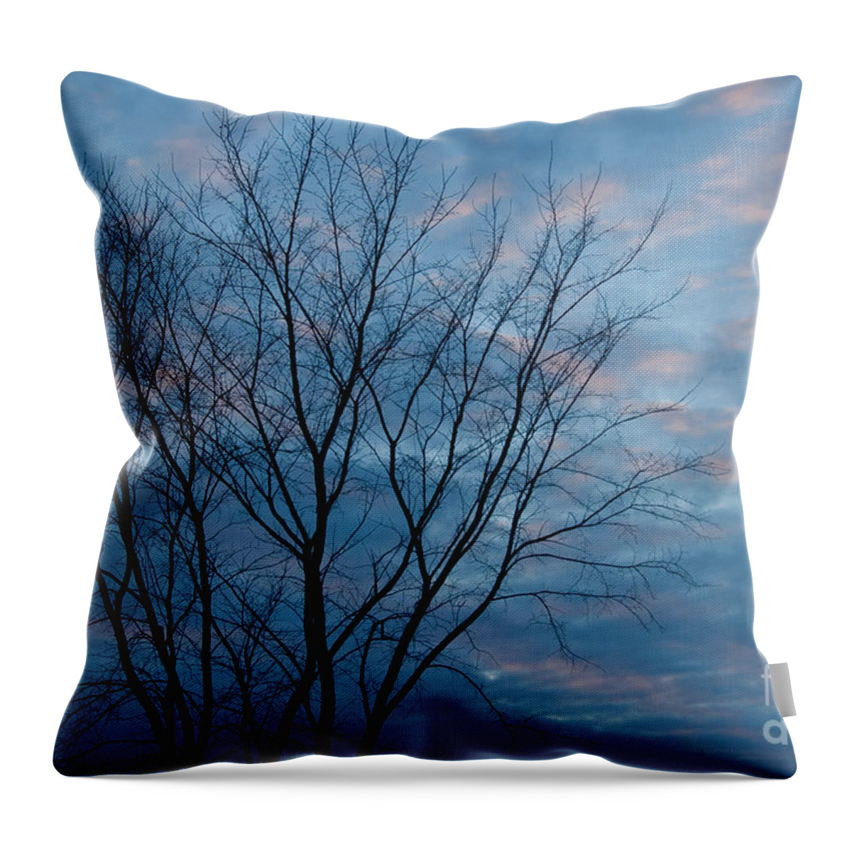 Sunset Sky Throw Pillow featuring the photograph Pink and Blue by Cheryl Baxter