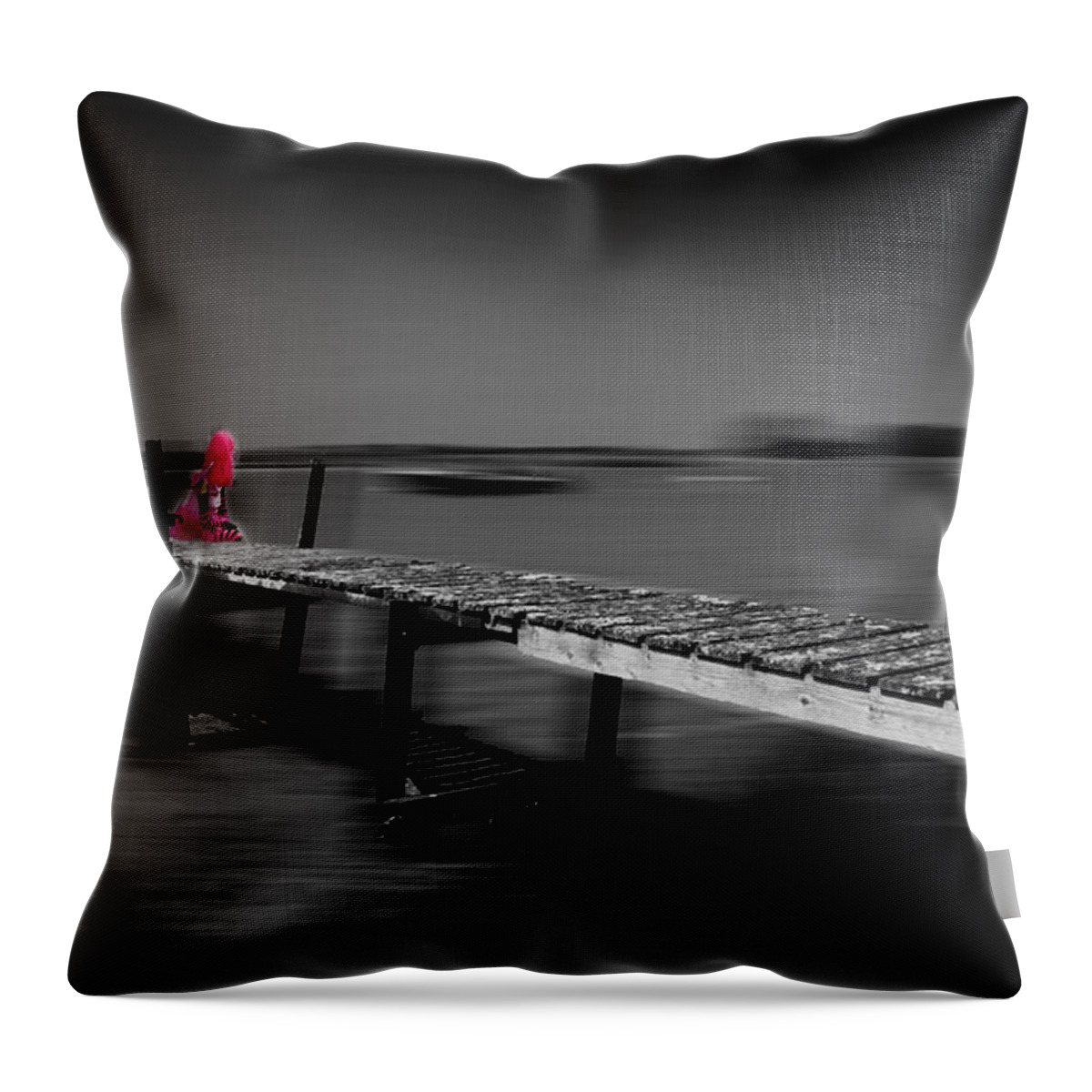 Christchurch Throw Pillow featuring the photograph Pink Fairy watching by David French