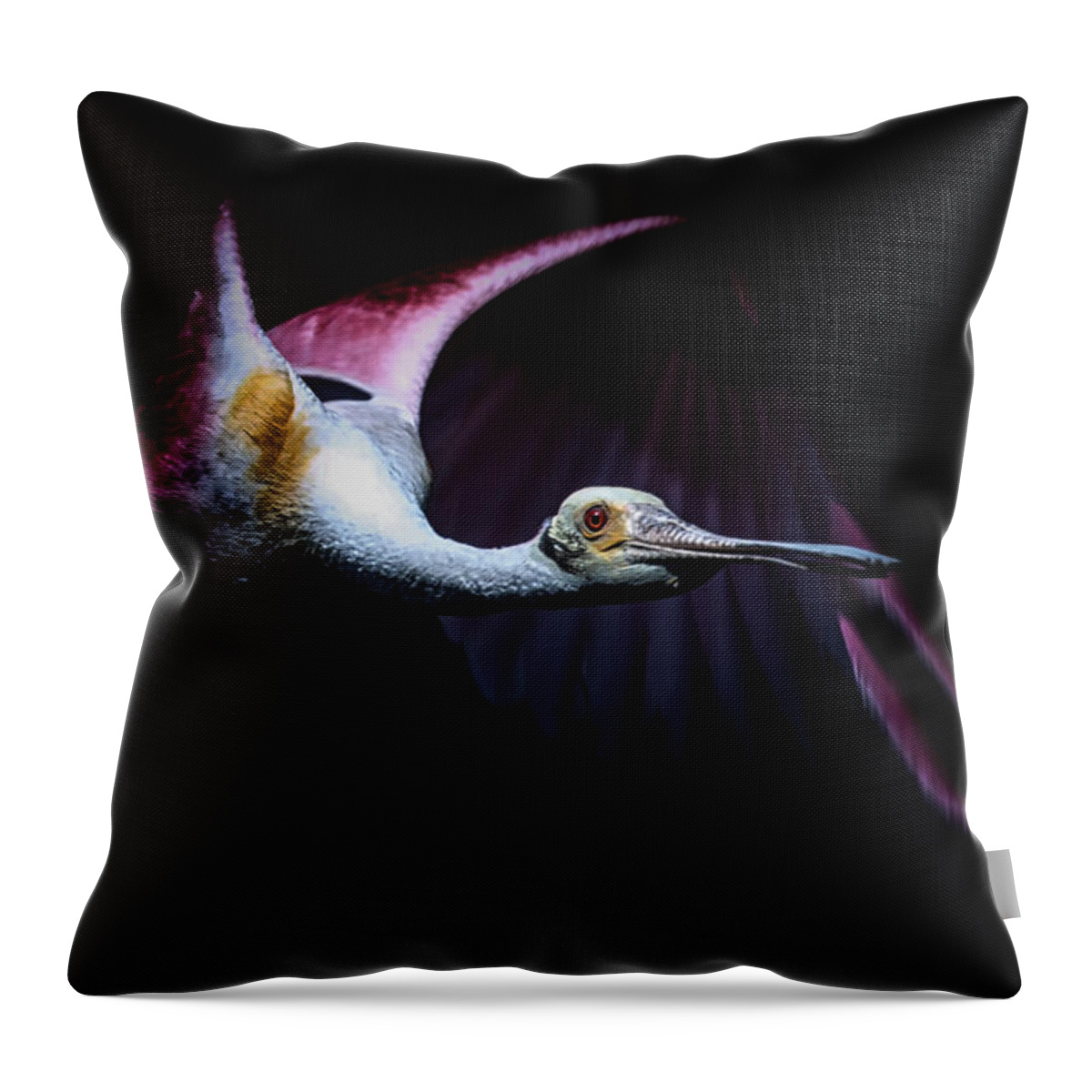 Crystal Yingling Throw Pillow featuring the photograph Pink Flight by Ghostwinds Photography