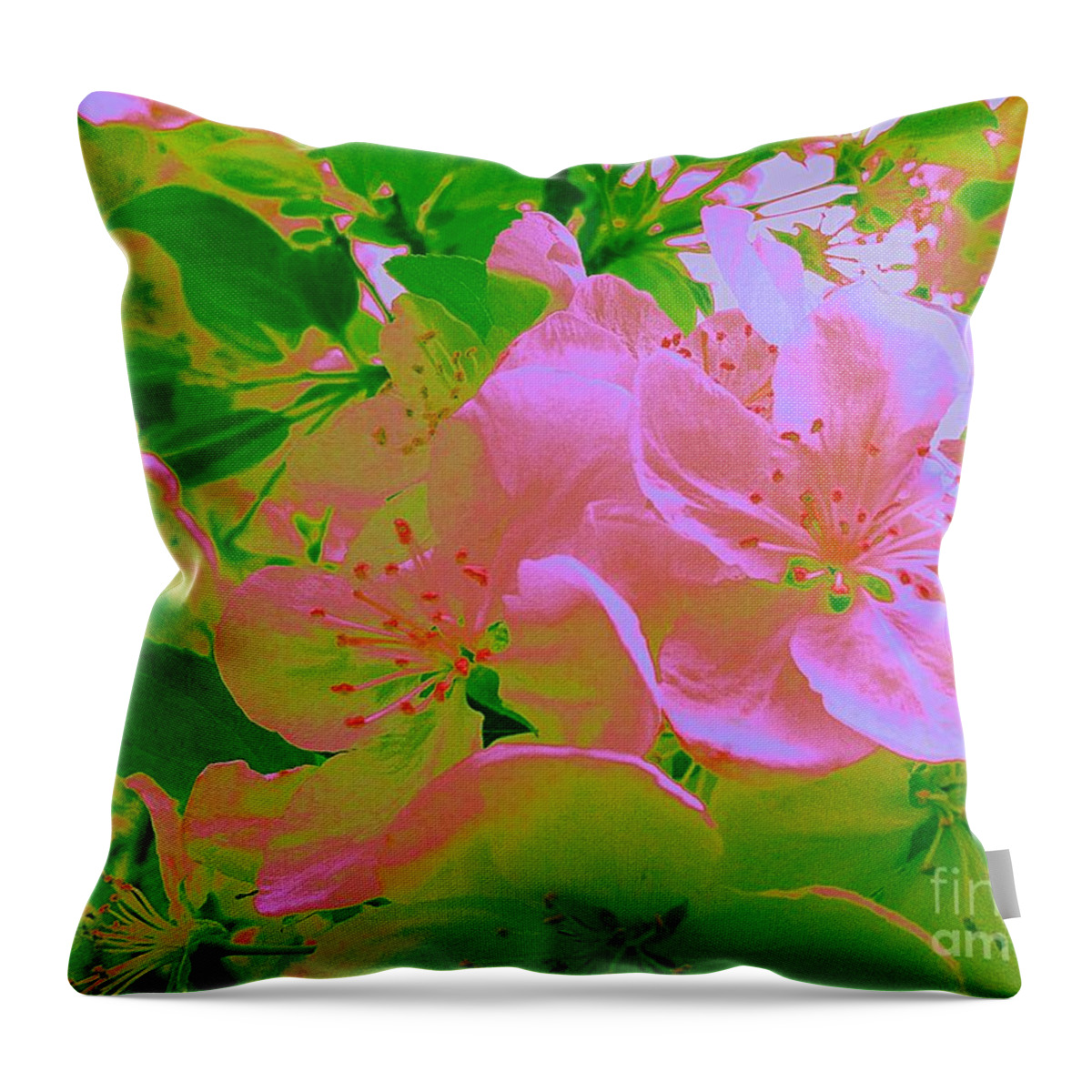 Photography Throw Pillow featuring the photograph Pink Passion Crabapple by Shelia Kempf