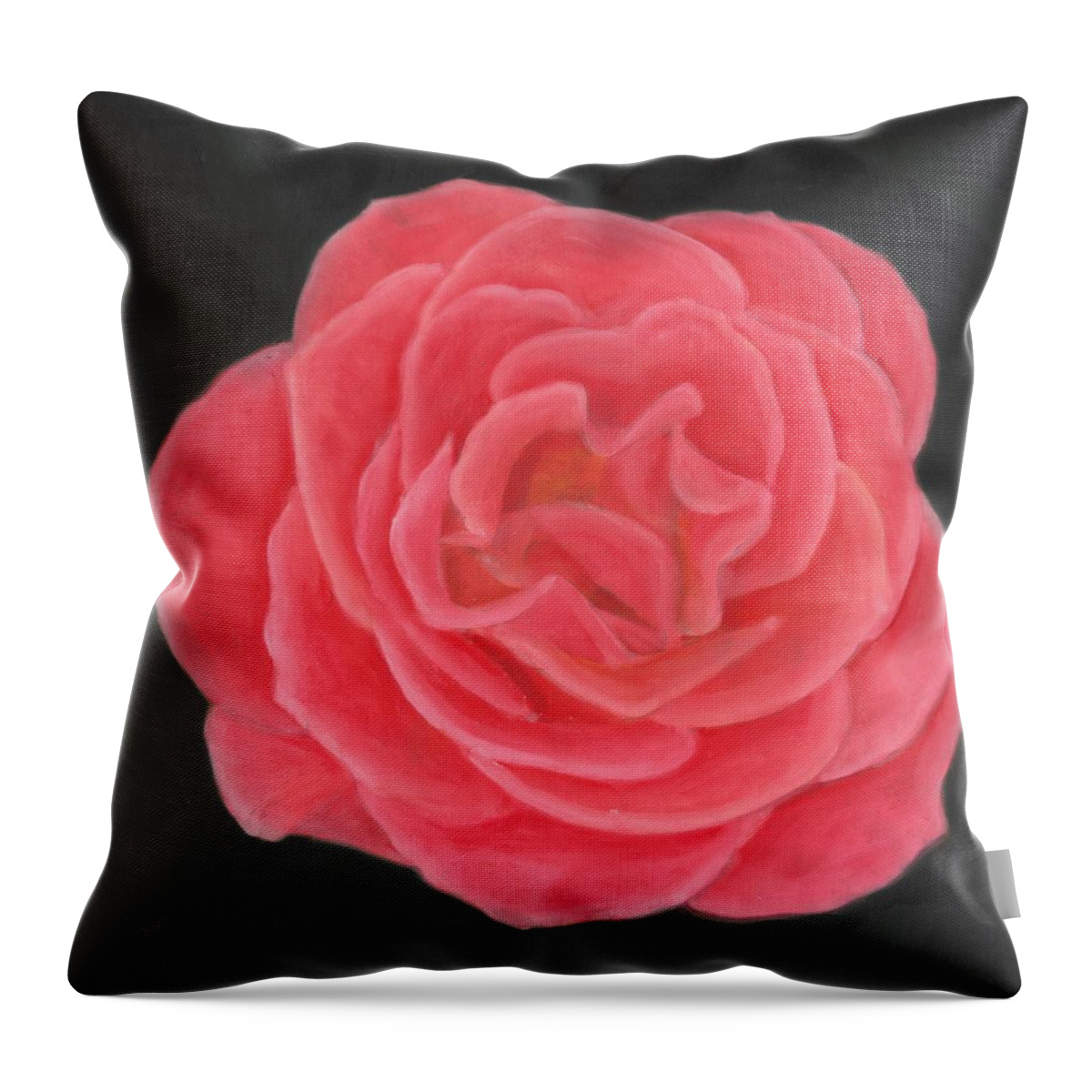 Pink Pastel Rose Throw Pillow featuring the pastel Pink Pastel Rose by Barbara St Jean